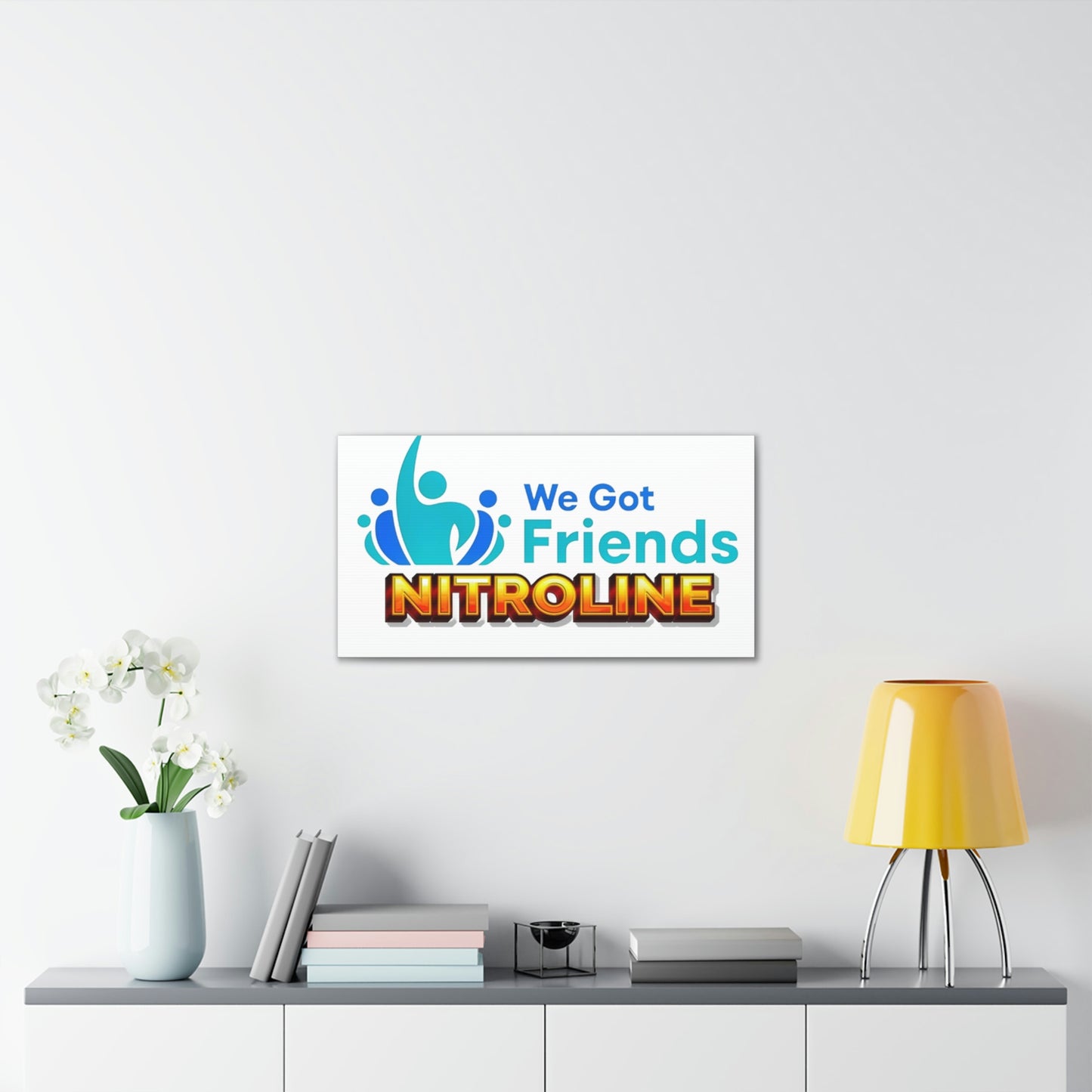 We Got Friends Office Art Canvas Stretched, 0.75"