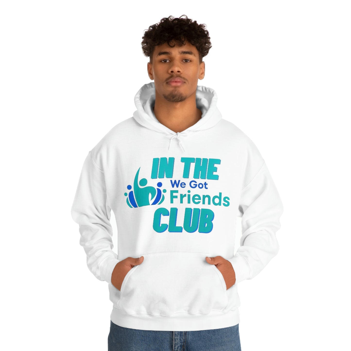 WE GOT FRIENDS IN THE CLUB Unisex Heavy Blend™ Hooded Sweatshirt